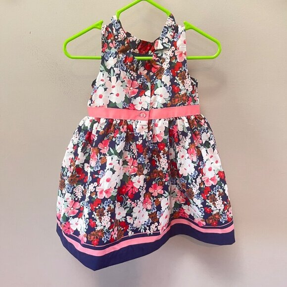 Janie and Jack Floral Baby Girls Dress- Size 6-12m - Picture 3 of 3